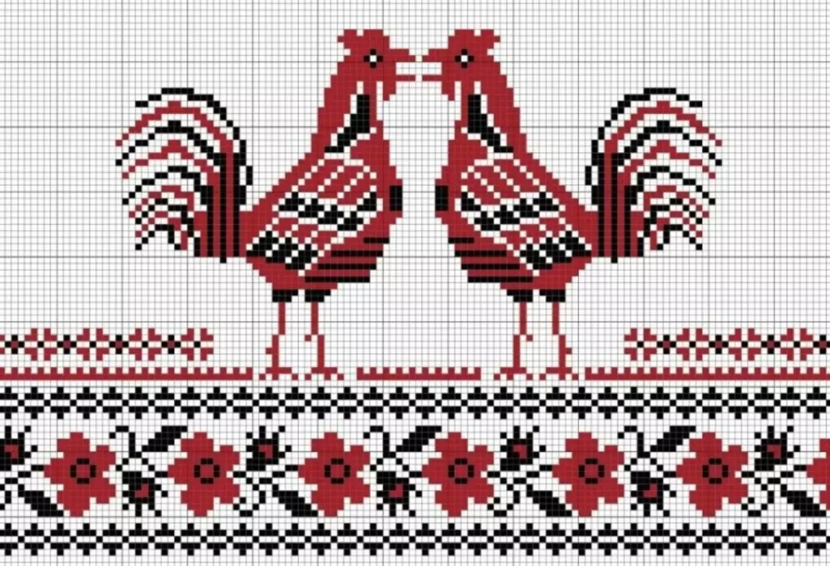 Cock Stitch Cross Scheme: descàrrega gratuïta, conjunts de vintage, pollastre daurat, articles i mini gràfics amb lluna