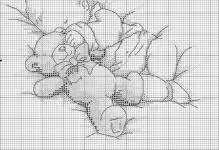 Cross Stitch Schemes Black and White: Free Contour, download without registration, love pictures with couples