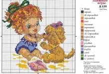 Cross Embroidery Schemes Children Child: How to teach to embroider for free, kids download, topics and video, motifs