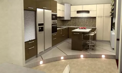 How to choose kitchen design combined with a hall