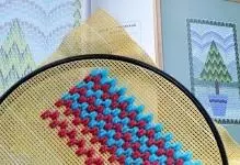 Tapestry sa cross-stitch: panapton nga stroke, dagkong mga gidak-on, lever ug diagram alang sa libre, riolis