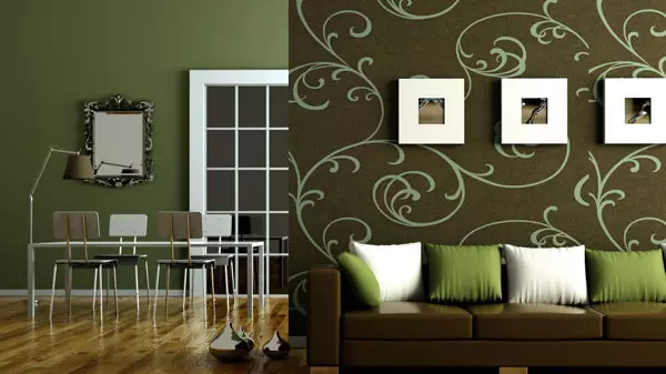 Brown furniture: what wallpaper to choose, photo