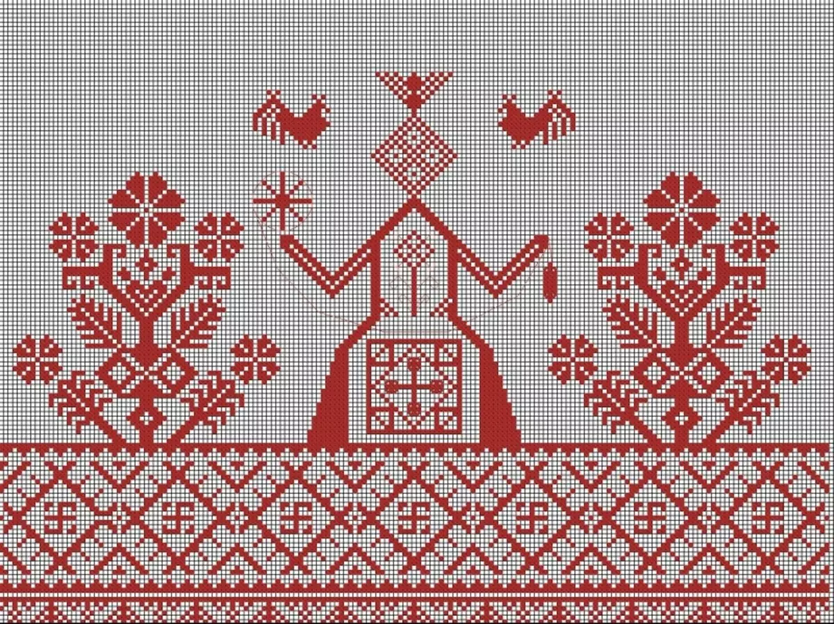 Makos Cross-embroidery-skema: Fergese download, wat ornament ophelje, woe foar leafde