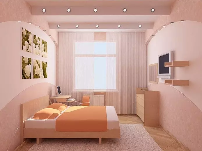 Schlafzimmerdesign 8 m² M: Registrierungsregeln, Möbelwahl