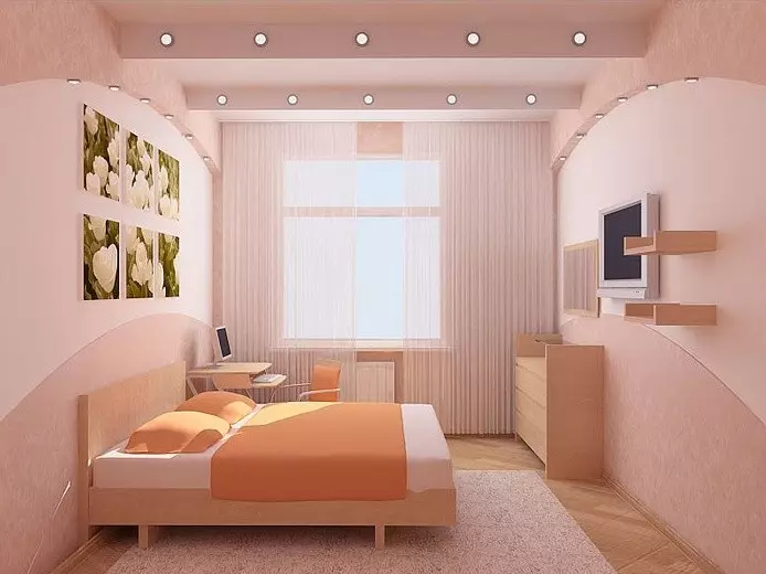 Bedroom Design 8 sq. M: Fitsipika fisoratana anarana, safidy fanaka