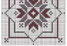 Крозни обрасци везе и украси Схеме: Геометријски слободни, келтски народних украси, црно-бели