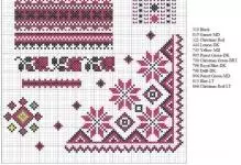 Amaphethini we-Embroidery awele kanye nezinhlelo zemihlobiso: Mahhala Ijometric Folks Ornamente, emnyama nomhlophe