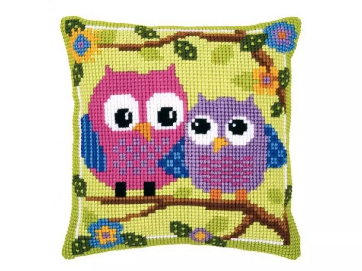 Cross-embroidery Pillows: DIY Kits, Vervako and Riolis Patterns, Ornament for Pillowcase Sofa, Size
