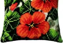 Bantal lintas bordir: kit DIY, pola Vervako dan Riolis, ornamen untuk sofa sarung bantal, ukuran