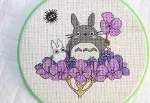 Vampire Anime Cross: borduerwurk op skema's, sjochstart-en ôfbyldings, hoe kinne jo ienfâldige karakters tekens embroider hawwe