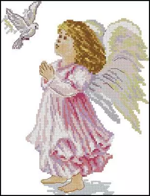 Cross-Stickerei-Engels: Schemata des Kreuzes von Angel von Licht, Set für Stickerei, wie man einen Keeper stickt