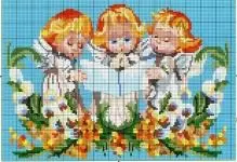 Cross-embroidery Angels: Schemes of the cross of angels of light, set for embroidery, how to embroider a keeper