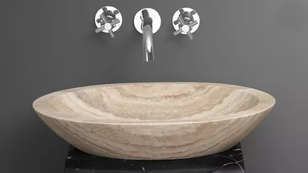 Coquille en pierre naturelle pour salle de bain