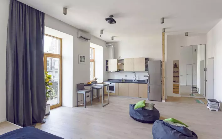 Ideje za majhen studio apartma - katere zavese povečujejo prostor