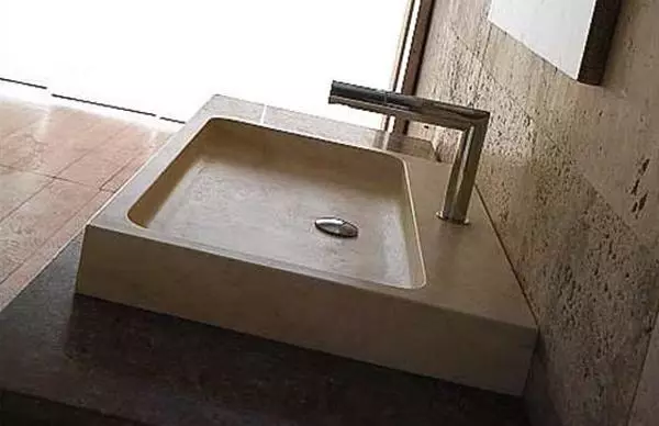 Pía de pedra artificial para o baño