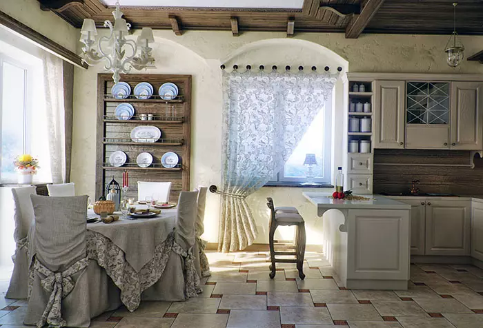 Kuhinjske zavese za eno stran: Tradicionalne in nenavadne rešitve