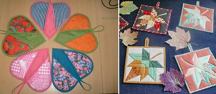 Makalah melakukannya sendiri dari kain dengan pola: sarung tangan dan kupu-kupu, skema asli, sarung tangan rajutan, cross-stitch, heartfelt heartter untuk dapur, galeri foto, instruksi video