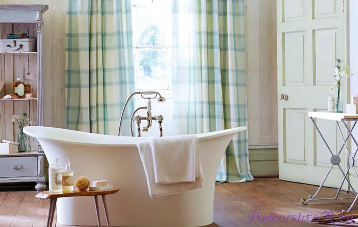 Πολυτελή κουρτίνες μπάνιου: Υφάσματα, κλωστοϋφαντουργία - Εξαιρετική λύση