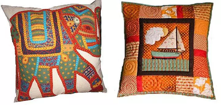 拼湊而成的枕頭：拼湊而成的設備，縫紉計劃，照片，拼接風格用你自己的手，枕套的想法，裝飾沙發枕頭，視頻