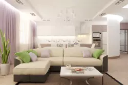 Schönes und komfortables Wohnzimmer 30 m²: Kombiniertes Weltraumdesign