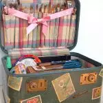 Decorative suitcase - packaging for a gift or creative thing with your own hands | +58 photo