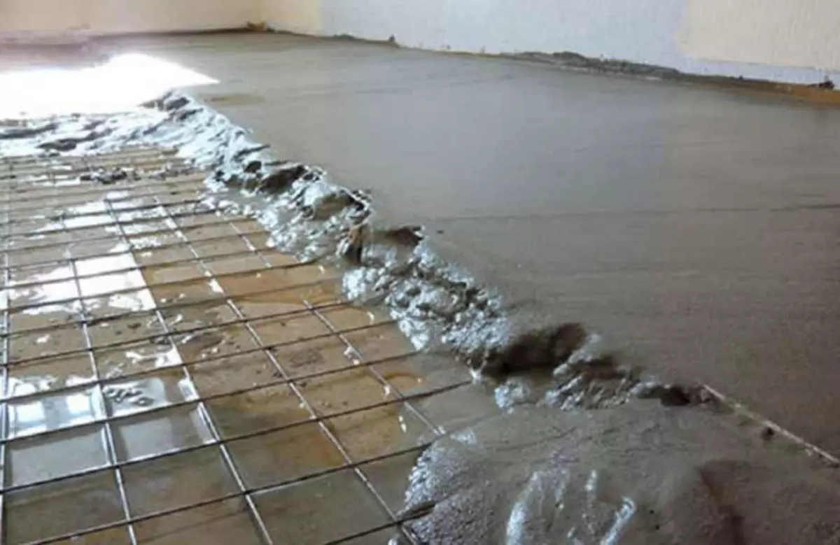 Бетонски естрих: Пол Како направити, уређај и технологију са властитим рукама, бетонским брендом за попуњавање