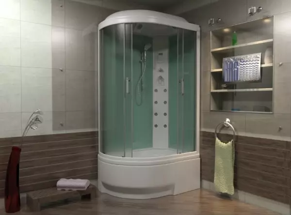 Russian-made shower cabins.