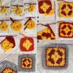 Cómo atar un crochet Babushkin Square: esquemas simples para las agujas para principiantes