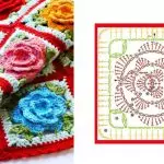 Cómo atar un crochet Babushkin Square: esquemas simples para las agujas para principiantes