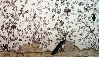 Japansk stil bakgrundsbilder på väggarna i rummet