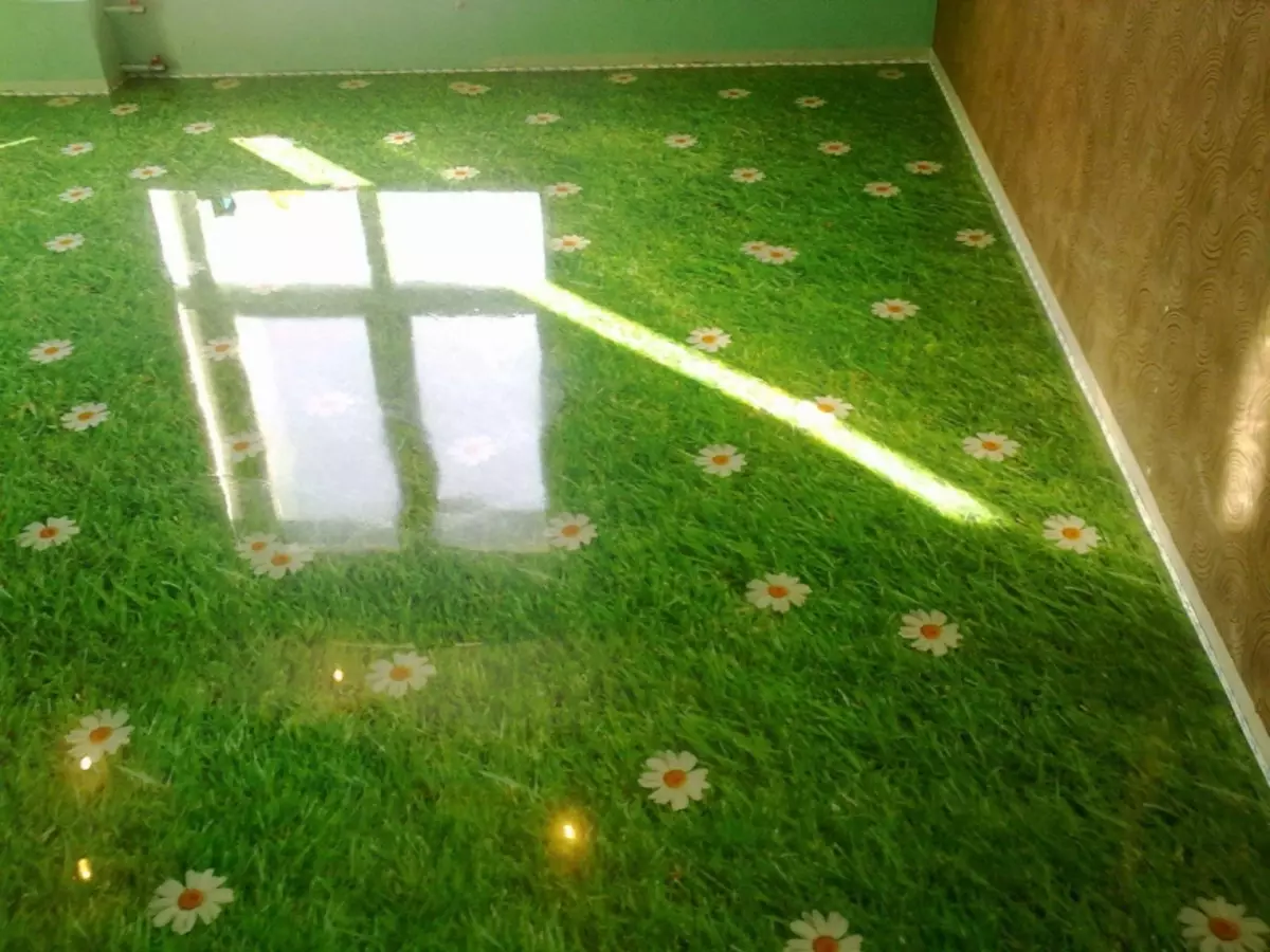 3D Floors: 3D at mga larawan, bulk gamit ang kanilang sariling mga kamay, napuno ng tatlong DR transparent, sunud-sunod na mga tagubilin at mga larawan