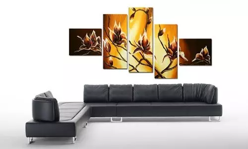 Interior design features paintings