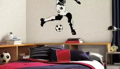 Tema sportiva tal-murali tal-ħajt: futbol u oħrajn