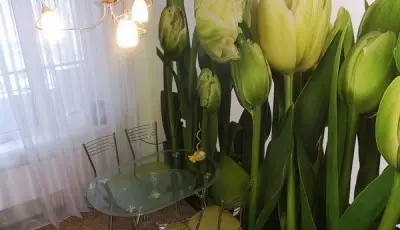 Bức tranh tường với hoa tulip