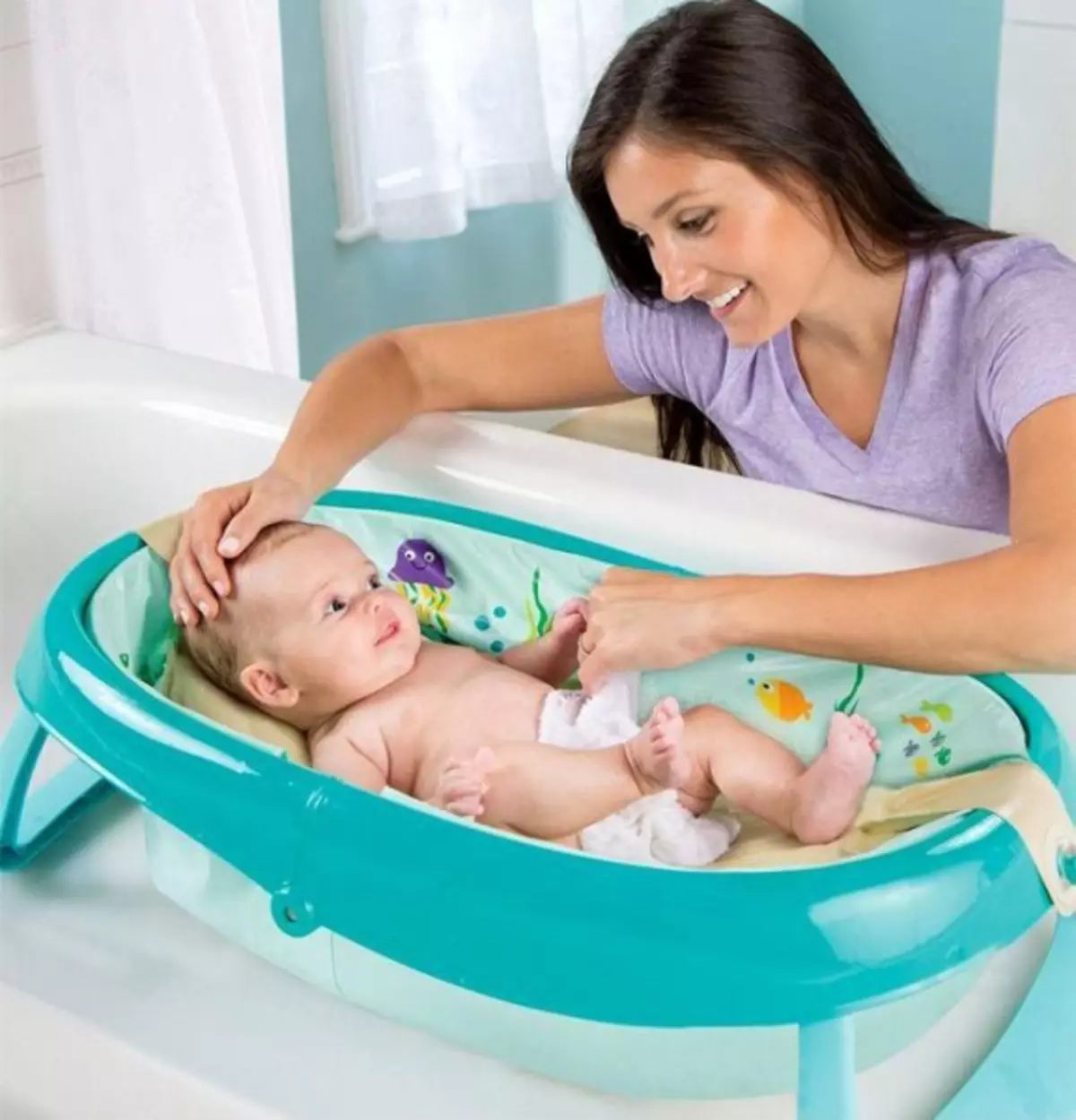 горка в ванночку для новорожденного фото