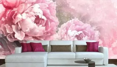 Irin ti odi pẹlu awọn peonies ninu awọn ajọṣepọ igbalode