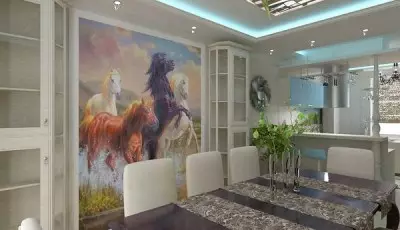Mural mural amb cavalls