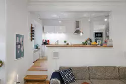 Como conectar a cozinha e sala de estar juntos?
