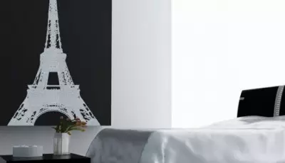 Nástenné nástenné maľby Paríž: Romantický interiér