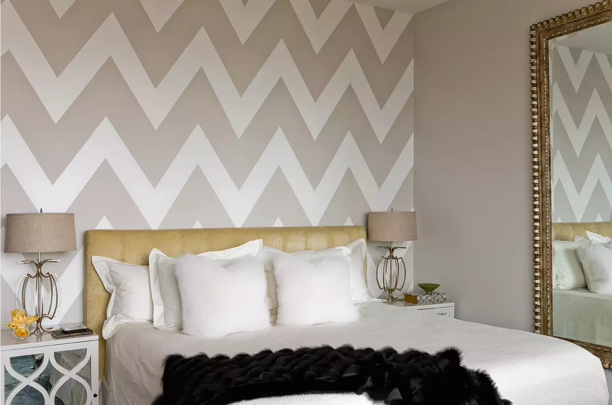 [Trend!] Wallpaper mit geometrischen Schlafzimmermustern