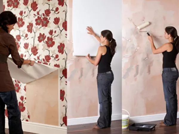Self-adhesive wallpaper for the walls of the room