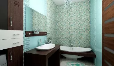 Tile sa ilalim ng wallpaper: coatings pagsasama ng mga ideya