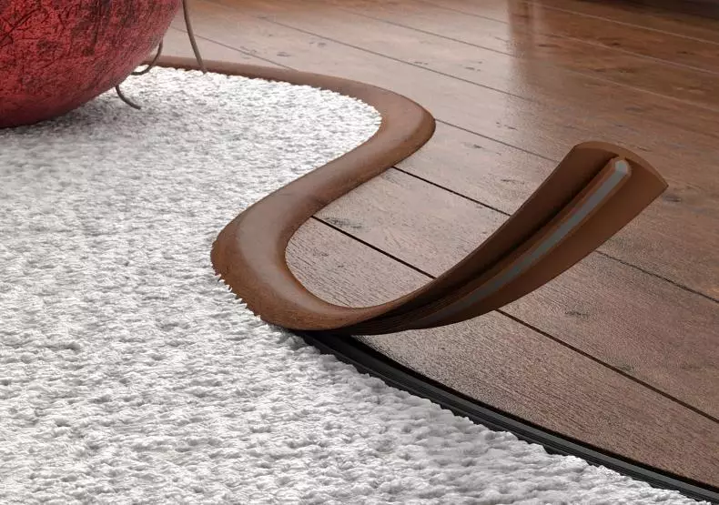 Linoleumbalg: Laminat zwischen Räumen, T-förmigem Schwellenwert für Boden und flexibles Profil