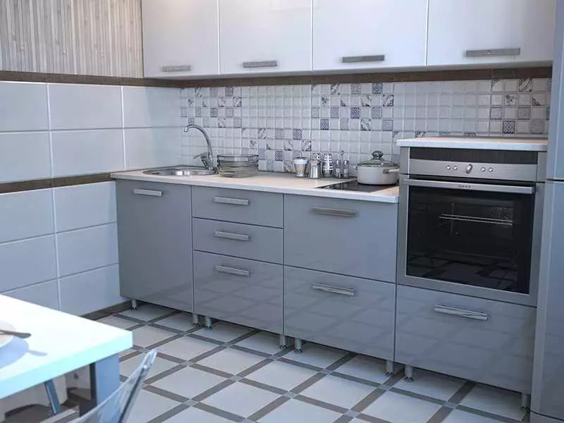 Azulejo blanco para la cocina: qué mejor mirada, bajo ladrillo, fotos del delantal, color blanco negro, cerámica brillante, al aire libre, azulejos, video
