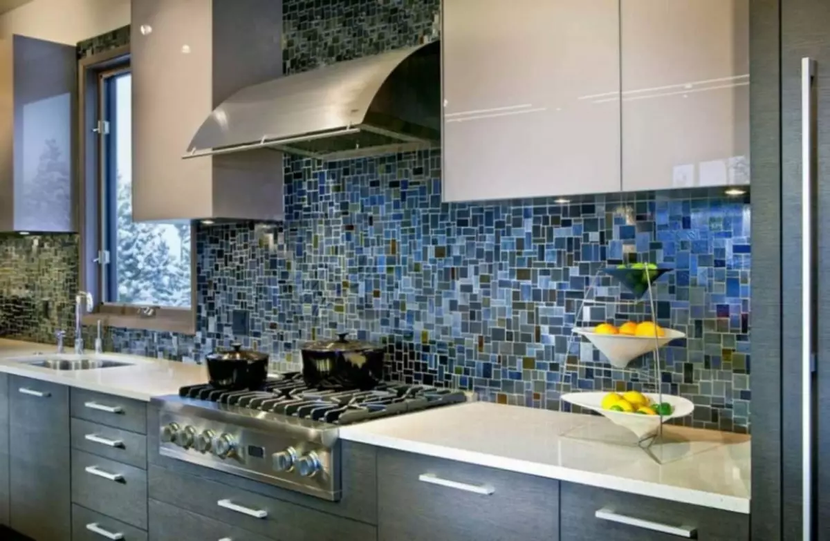 Fliese für Schürze in die Küche Mosaic: Fotos, Bewertungen, Mosaik, Keramik, Video