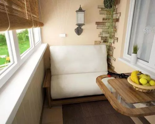 Interieur van een klein balkon. Foto