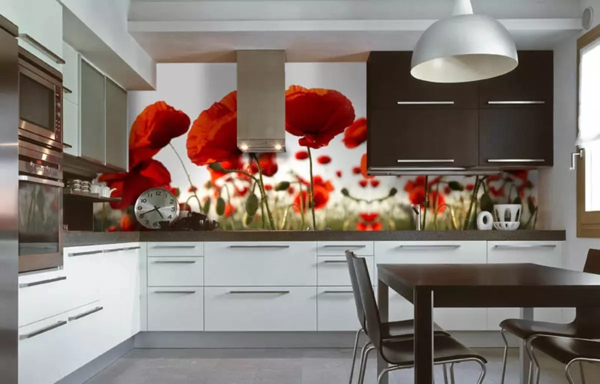 Wall murals for the kitchen: how to choose what sizes are, drawings, landscapes