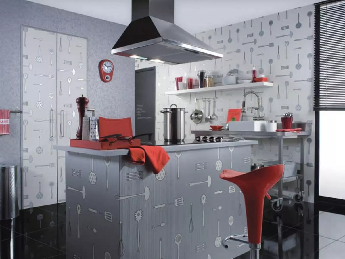Комбіновані шпалери для кухні в інтер'єрі фото: як скомбінувати і обклеїти, дизайн, ідеї 2019, відео