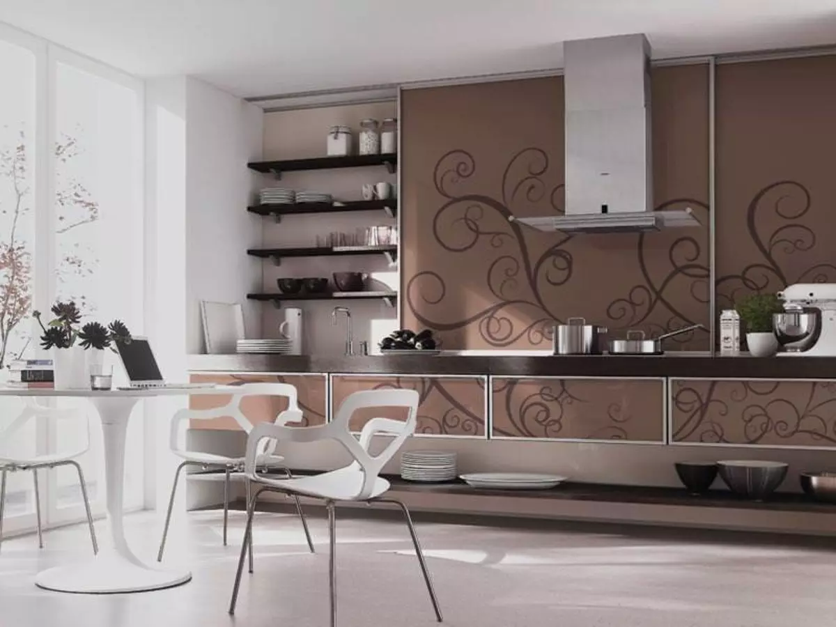 Imagini de fundal combinate de bucătărie în interior Foto: Cum se combină și salariu, design, idei 2019, video