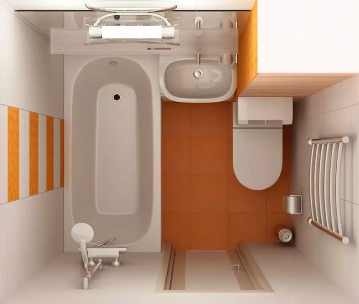 Khruschev3 मा बाथरूम डिजाइन: सक्षम दृष्टिकोण र सुविधाहरू